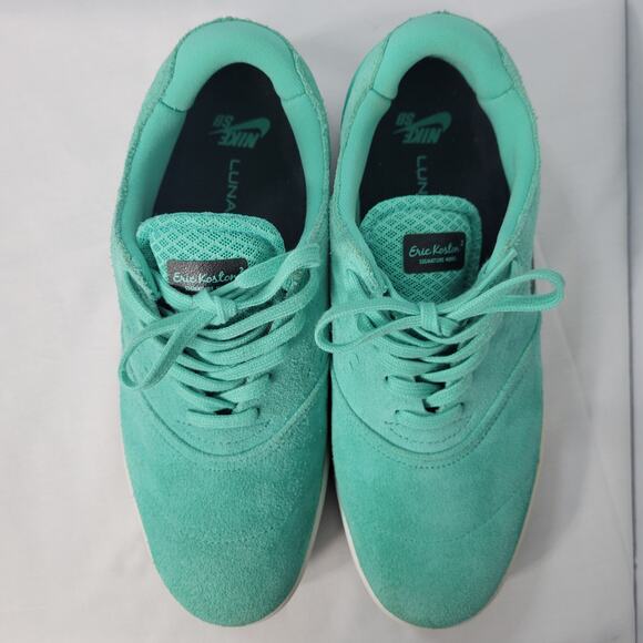 Nike SB Eric Koston 2 Skate Shoes men\'s size 8.5 Crystal Mint Black 580418-301
